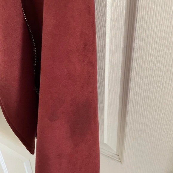 Dynamite Burgundy Suede Moto Jacket - Picture 9 of 9